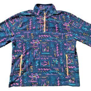 Chubbies "The Chill Vibe" Quarter Zip Fleece Pullover Size XL